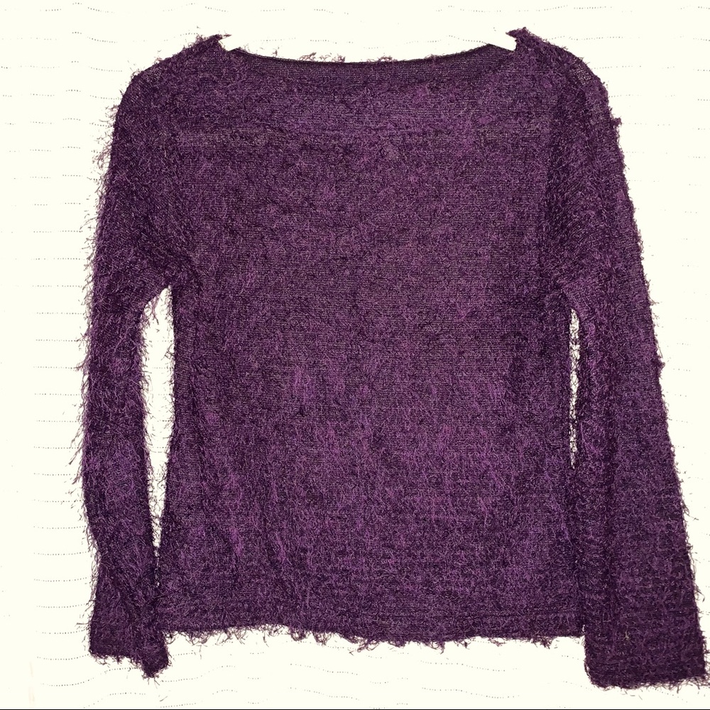 Like New Fuzzy Purple Sweater